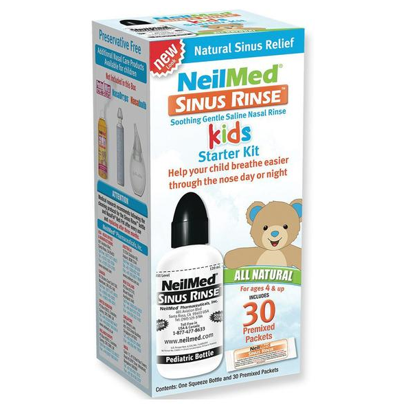 Bình rửa mũi NeilMed trẻ em (4Y+) (30 gói muối) (120ml)