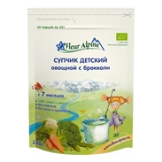 Bột ăn dặm Fleur Alpine vị súp lơ, cà rốt (120g)(7m+)