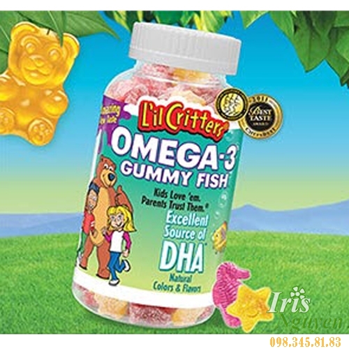 Kẹo dẻo vitamin Omega- 3 Gummy Fish - 180 viên