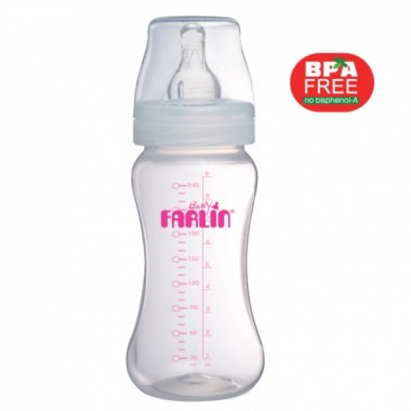 Bình sữa nhựa Farlin cổ rộng 270ml (PP-805)