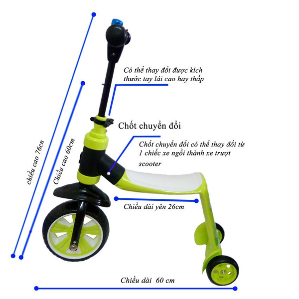 Xe trượt Scooter 2 trong 1