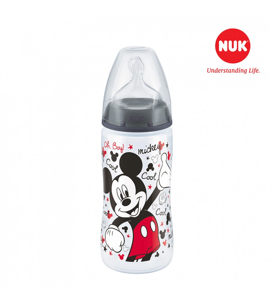 Bình sữa NUK PP Mickey 300ml ( Silicone)