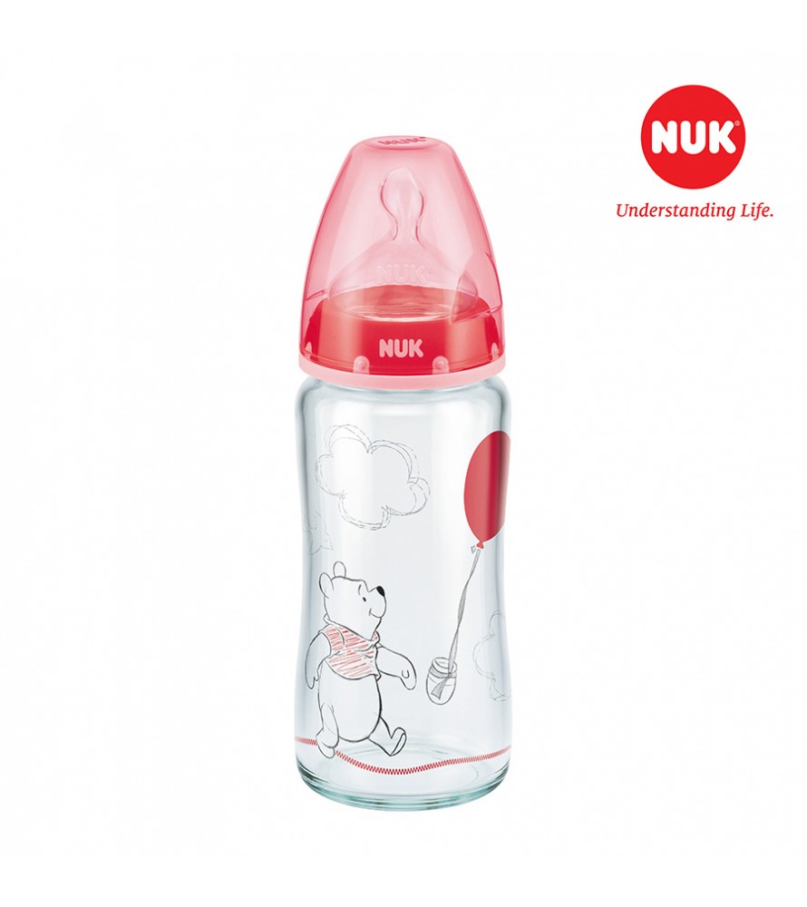 Bình sữa NUK thủy tinh Disney 240ml (Silicone)