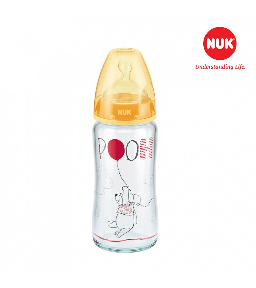 Bình sữa NUK thủy tinh Disney 240ml (Silicone)