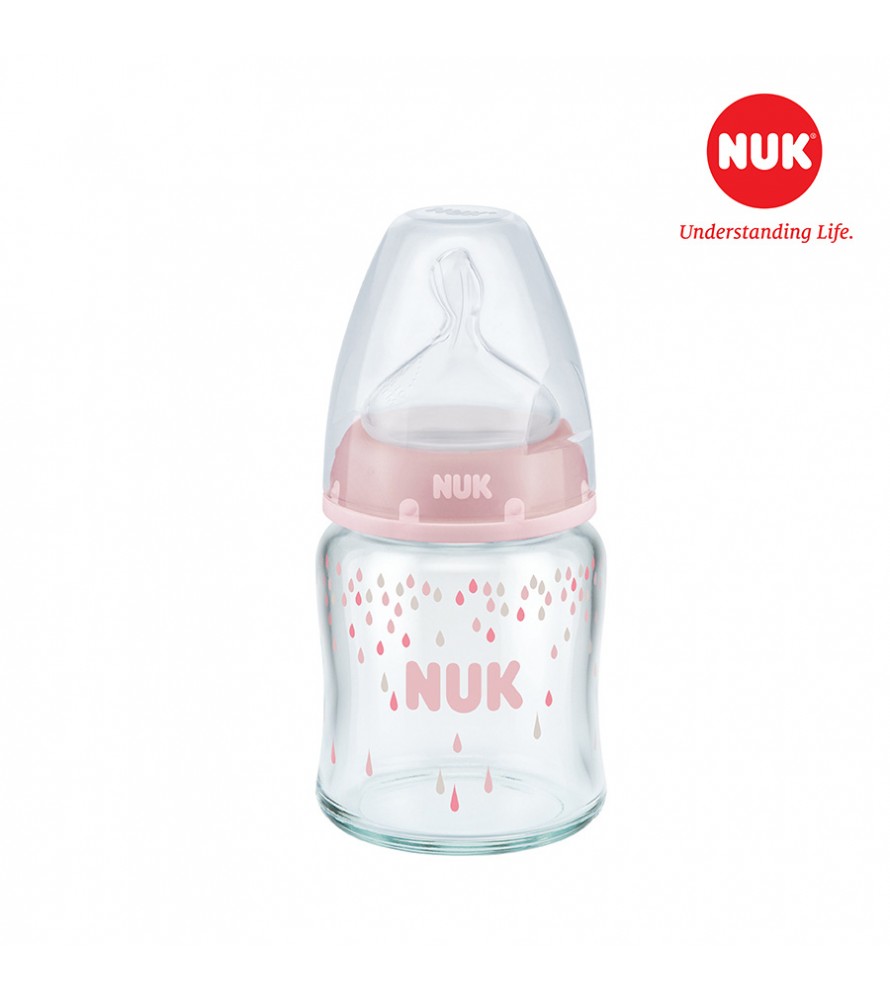 Bình sữa NUK thủy tinh 120ml ( Silicone)