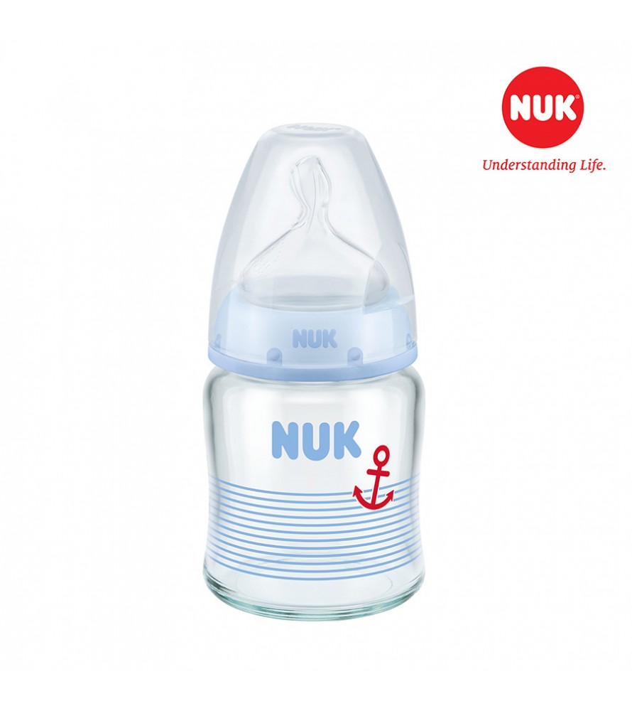 Bình sữa NUK thủy tinh 120ml ( Silicone)