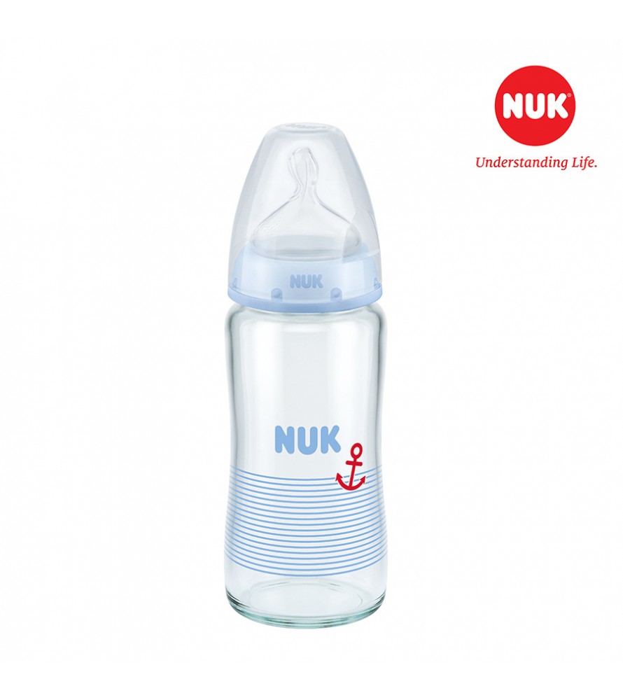 Bình sữa NUK thủy tinh 240ml ( Silicone)