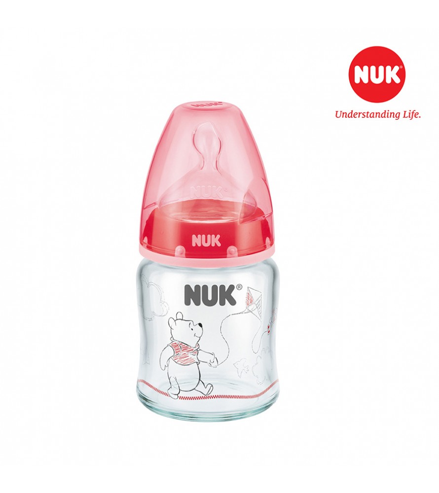 Bình sữa NUK thủy tinh Disney 120ml (Silicone)