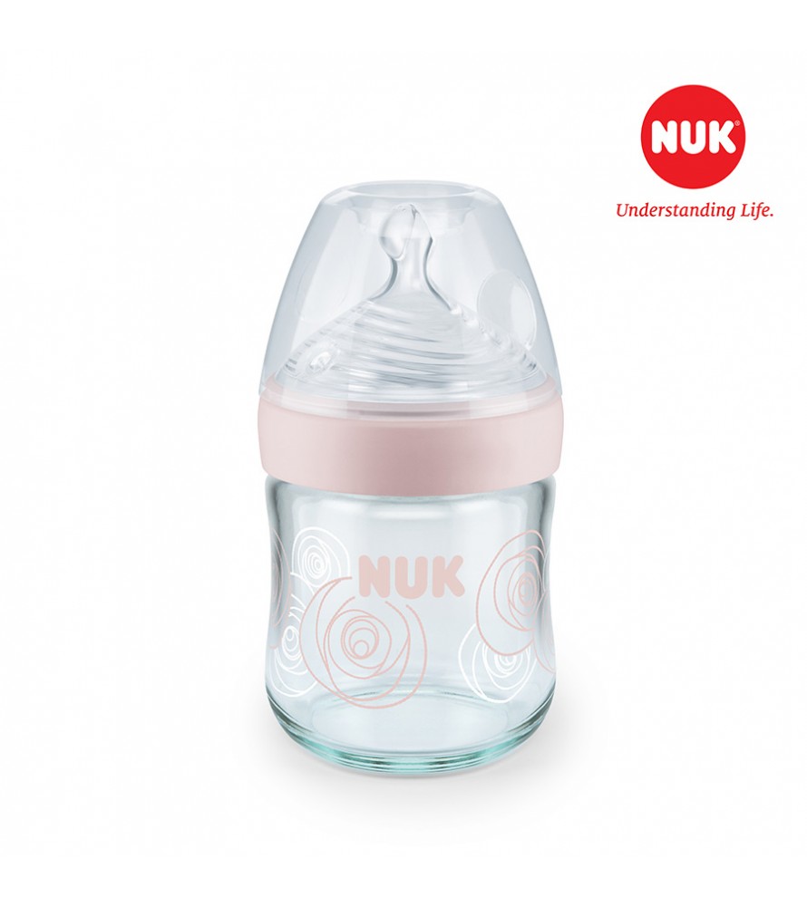 Bình sữa NUK thủy tinh Nature Sense 120ml (Silicone)