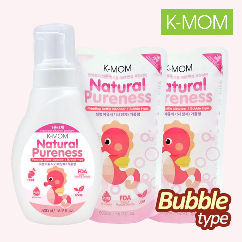 Nước rửa bình và rau quả Kmom-túi(500ml) KM13217