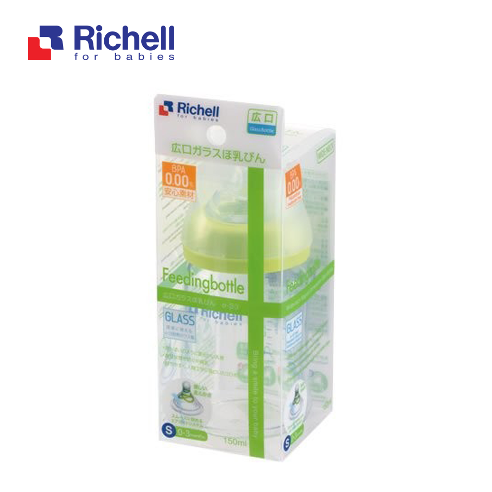 Bình thủy tinh cổ rộng Richell (150ml) RC52930