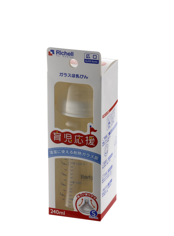 Bình thủy tinh cổ rộng Richell (240ml) RC98143