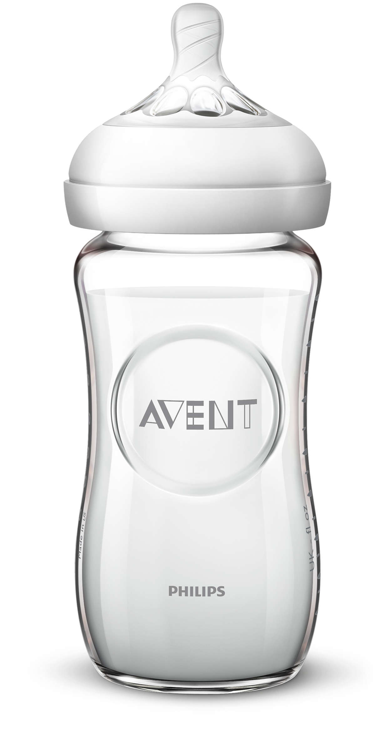 Bình sữa Avent thủy tinh 240ml SCF673/13-1m+