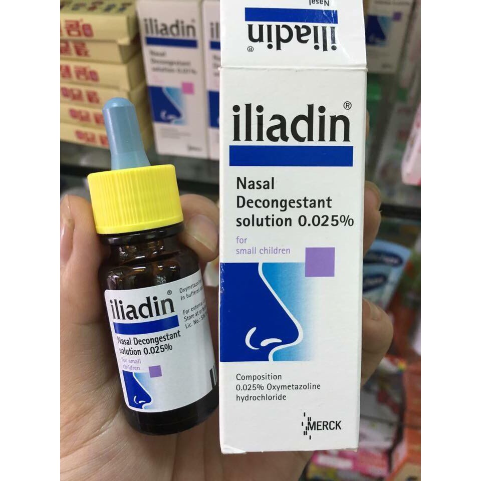 Thuốc nhỏ mũi Iliadin 0.025% (10ml) (1-6 tuổi)