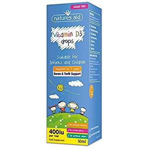 Vitamin D3 drops Natures Aid 50ml(0-5 tuổi) 