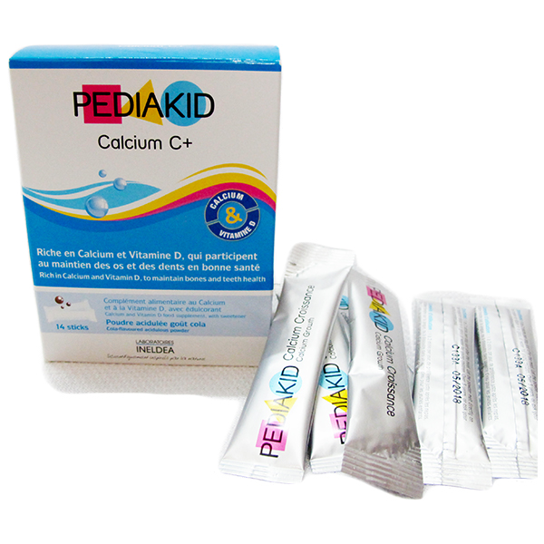 Vitamin PediaKid Calcium C+ bổ sung canxi 14 gói