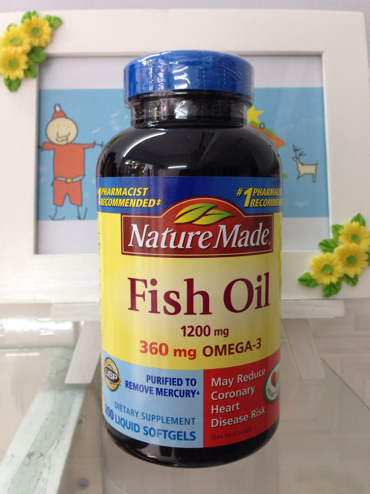 Dầu cá omega 3 Nature Made Fish Oil 200 viên