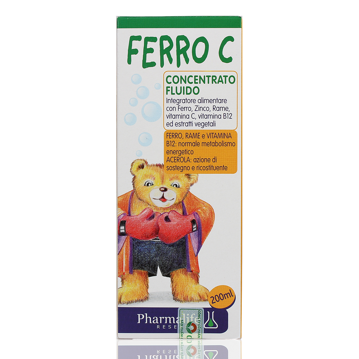 Siro bổ sung sắt, kẽm Ferro C Bimbi 200ml (6m+)