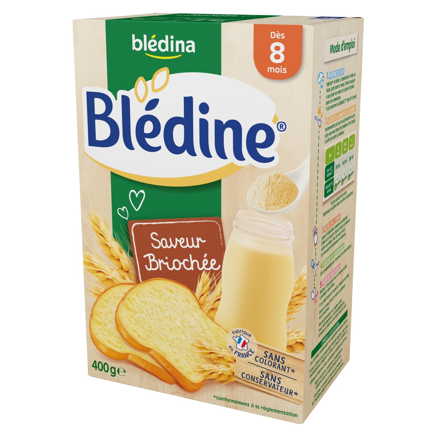 Bột Ngũ Cốc Bledina vị Bánh Mỳ (400g) (8m+)