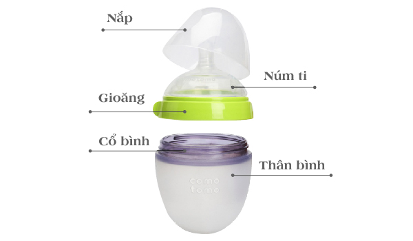 Bình sữa Comotomo siêu mềm màu xanh 150 ml