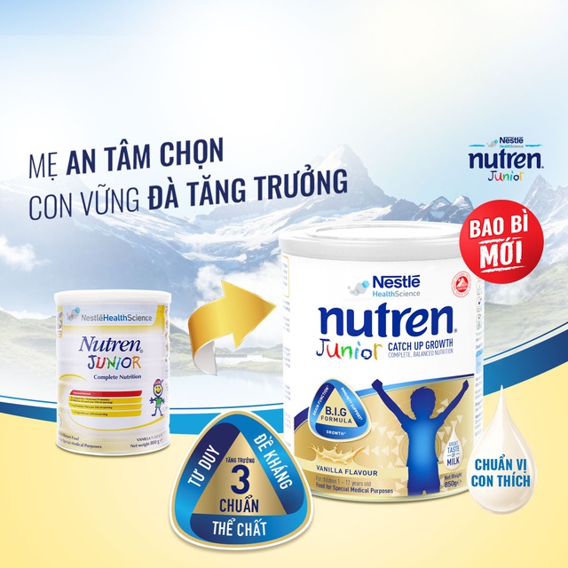 Sữa tăng cân Nutren Junior (Thuỵ Sĩ) (800g)