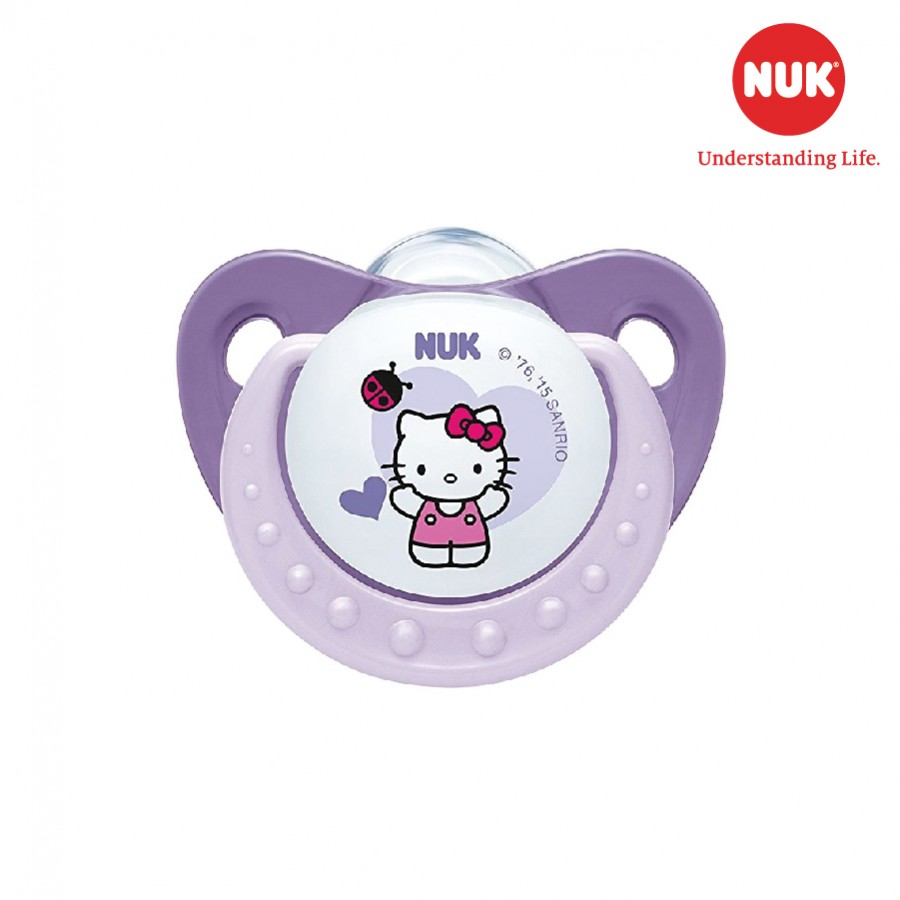 Bộ 2 Ti Giả NUK Sleeptime Silicone 0-6m (Hello Kitty)