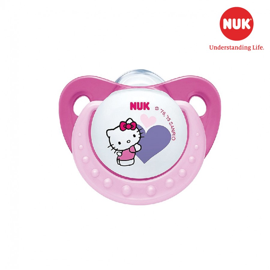 Bộ 2 Ti Giả NUK Sleeptime Silicone 0-6m (Hello Kitty)