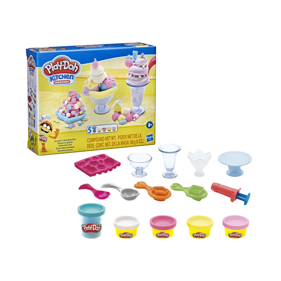 Bộ Khuôn Đất Nặn Làm Kem Playdoh 3Y+