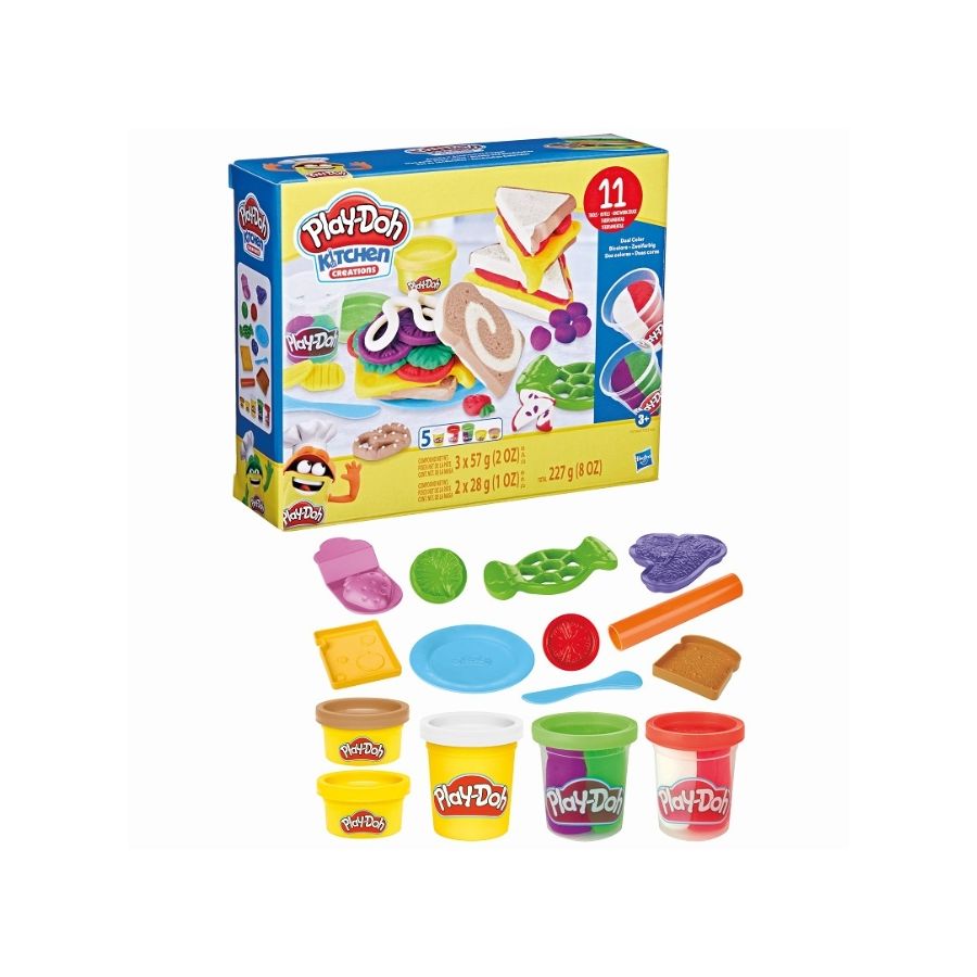 Bộ Khuôn Đất Nặn Làm Sandwich Cầu Vồng Playdoh 3Y+