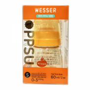 Bình sữa Wesser PPSU cổ hẹp 60ml (0-3m)