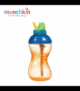 Cốc ống hút MC có nắp Munchkin (Màu Cam)