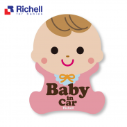 Cảnh báo: "Baby in Car" Richell (hồng) RC93750