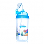 Bình nước nắp bật ống hút mềm Upass(420ml-12m+)