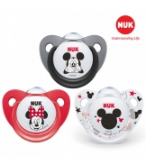  Bộ 2 ti giả NUK Silicone Mickey Sleeptime 0-6m 