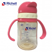 Bình ống hút PPSU Richell (200ml)(hồng) RC99124