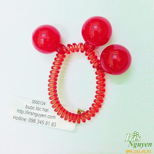 Dây buộc tóc nhựa màu đỏ