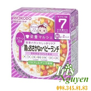 Cháo hầm wakodo thịt gà & cá (7 tháng)