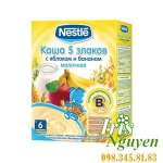 Bột ăn dặm Nestle Nga vị ngũ cốc - chuối, táo 6m+