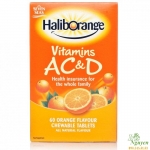 Vitamin Haliborange AC & D dạng viên nén nhai - 60 viên