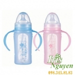 Bình sữa, bình tập uống silicone 240ml Kuku