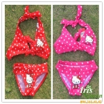 Bikini chấm bi bé gái Hello kitty 