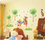 Decal Gấu Pooh cùng các bạn học hát 60x90 cm