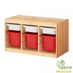 Giá để đồ treo tường Ikea bằng gỗ