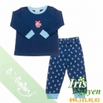 Pijama lullaby bé trai xanh navy